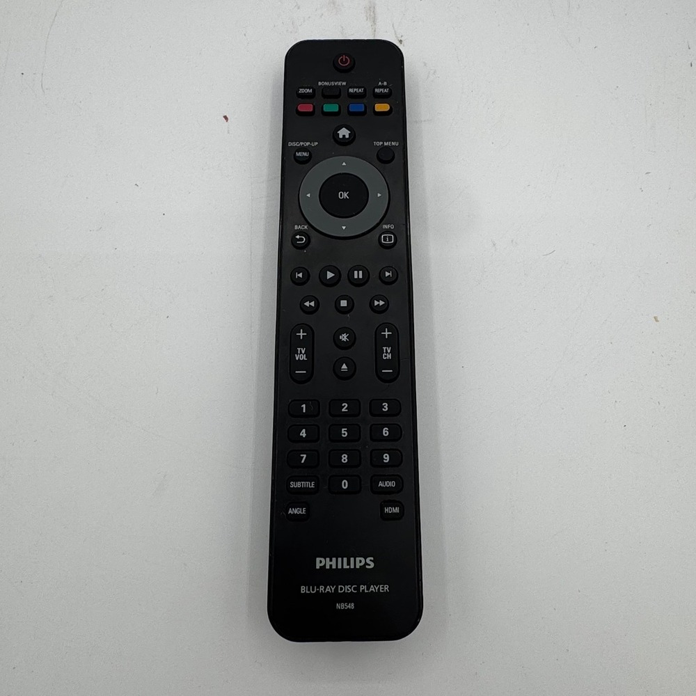 Philips NB548 Blu-Ray Disc Player Remote Control Black Replacement